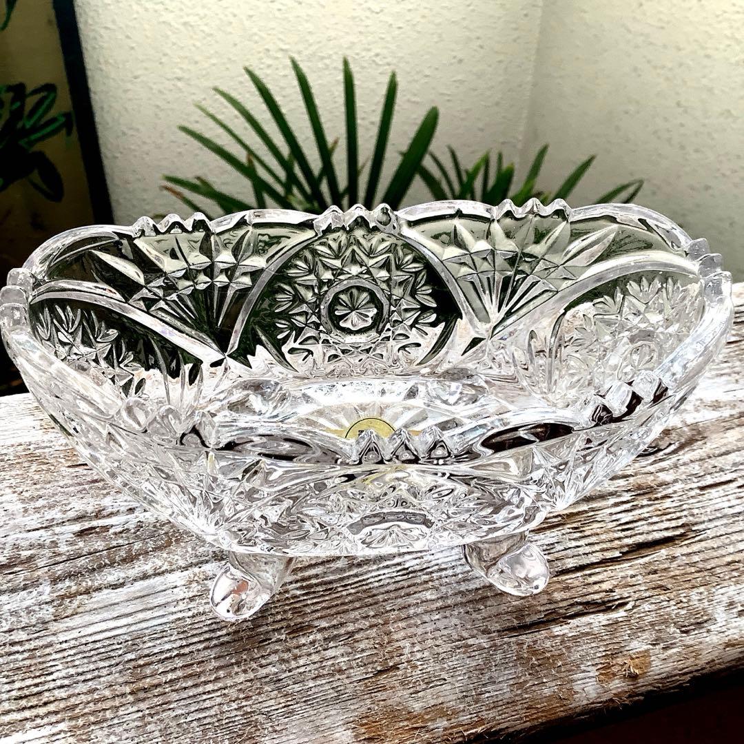 Anna Hutte/アンナヒュッテ　クリスタルコンポート　ヴィンテージ