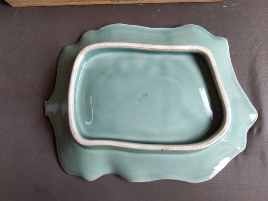 骨董　砧青磁　菓子皿