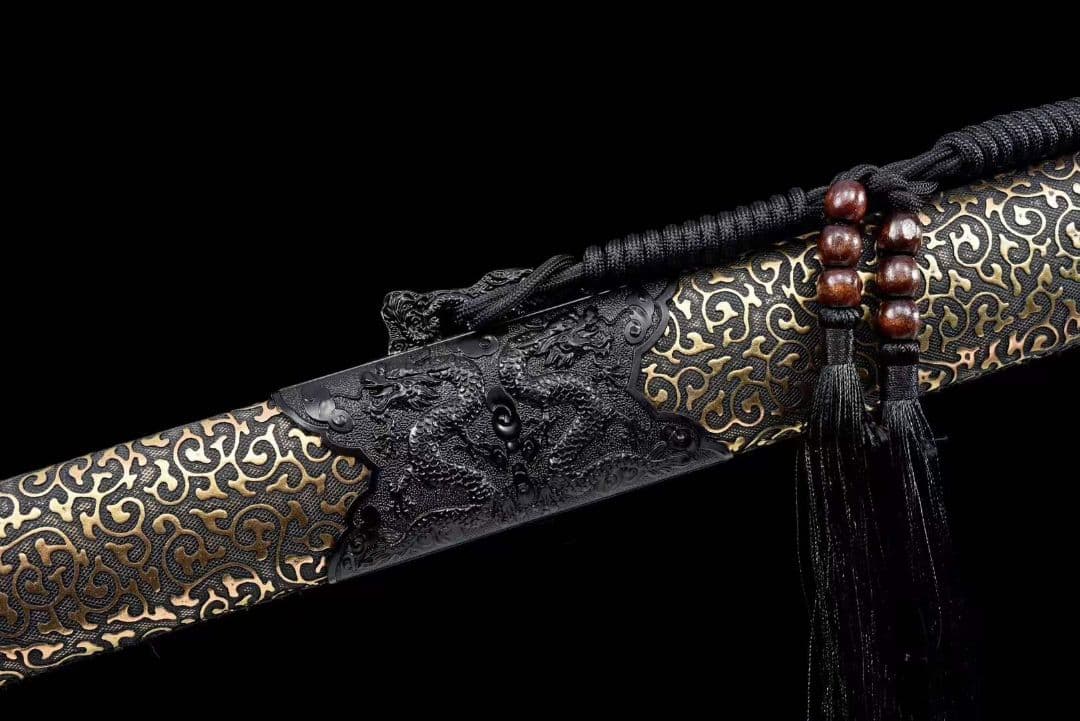 【黒金古刀―豪龍破軍】古兵器 武具　刀装具　日本刀　模造刀 居合刀 長尺