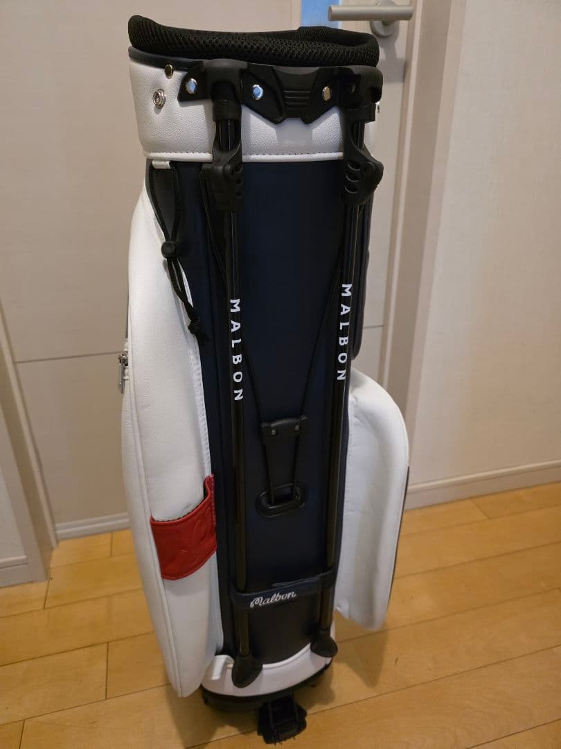 Malbon Golf キャディバッグ ホワイト/ネイビー