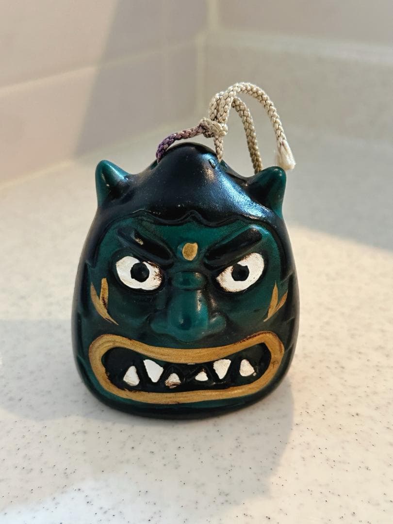 【不気味な守護】龍王峡 鬼の土鈴／魔除け・一点物・骨董品・ヴィンテージ郷土玩具