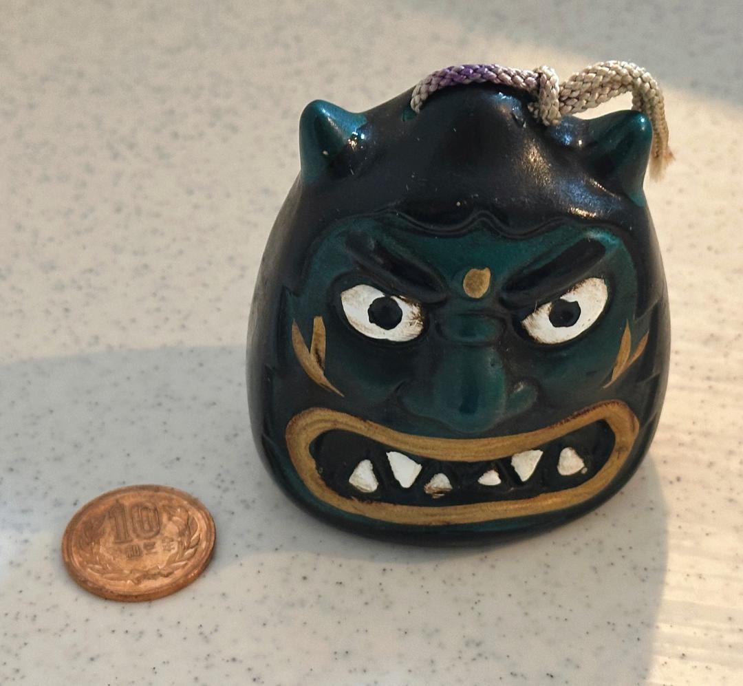 【不気味な守護】龍王峡 鬼の土鈴／魔除け・一点物・骨董品・ヴィンテージ郷土玩具