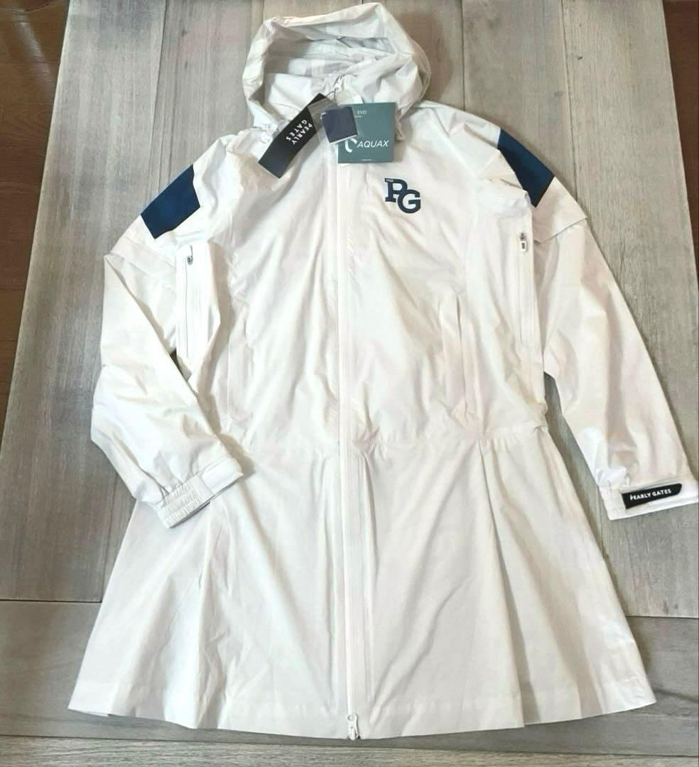 新品PEARLY GATES レインウェア ワンピースホワイト1