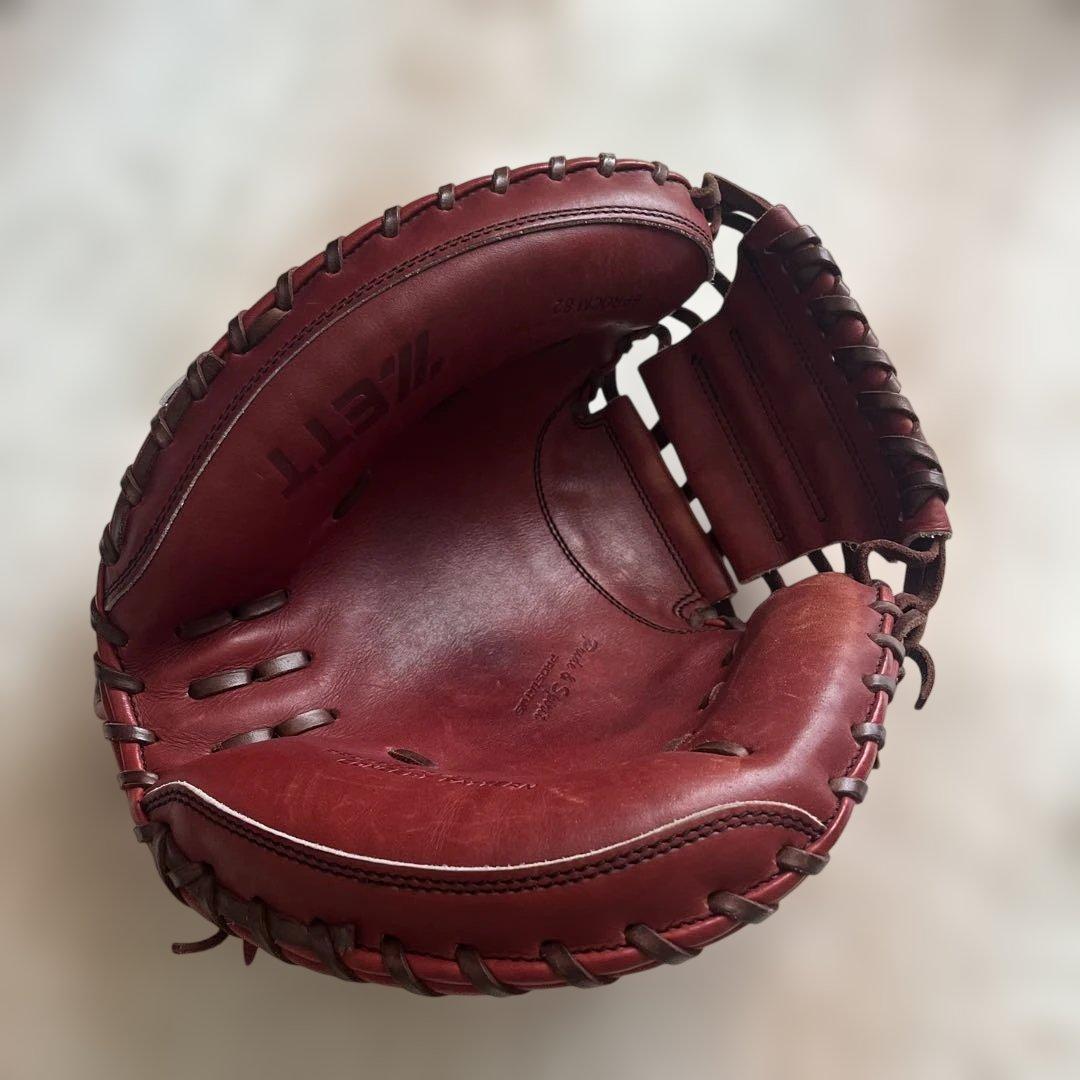 ZETT プロフェッショナルコンセプト 赤 硬式グローブ　キャッチャーミット