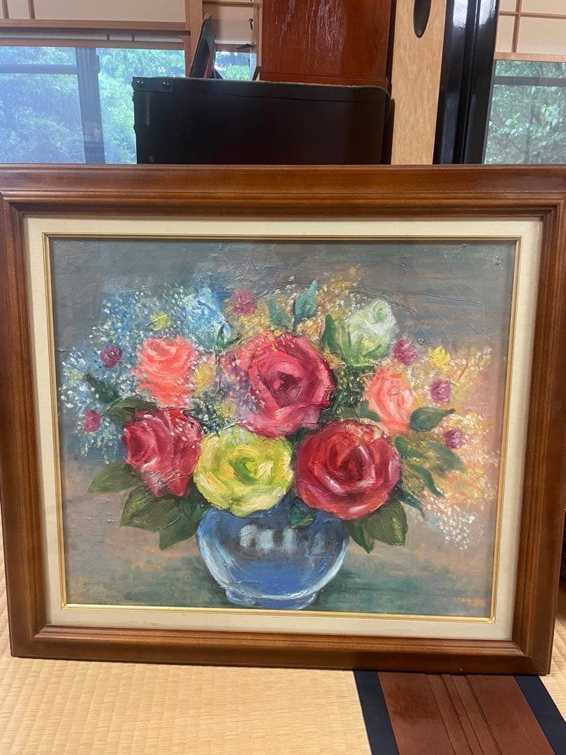 油絵　花　縦61cm 横68cm