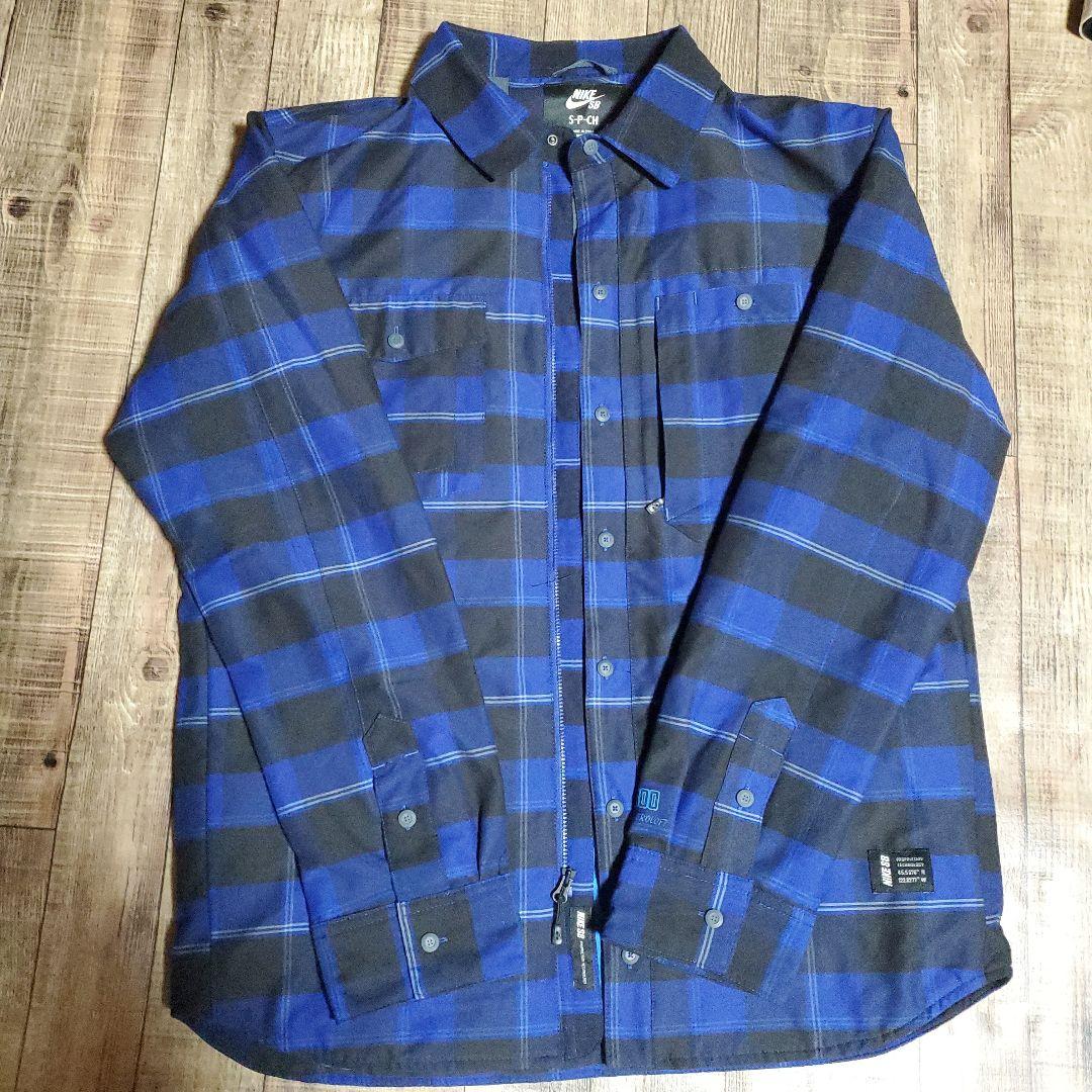 NIKE SB 青黒チェックウェア　NIKE　BOARDING