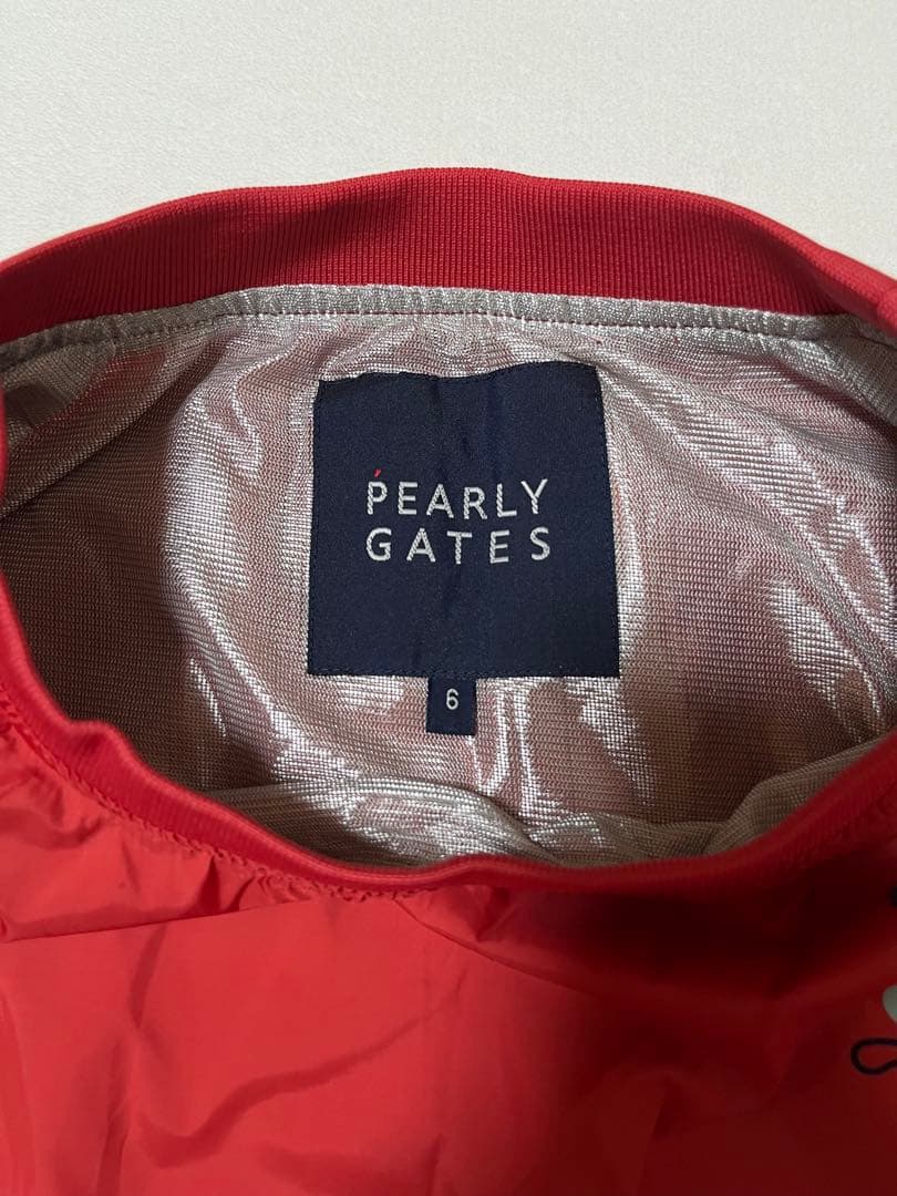 【訳あり】【PEARLY GATES】サイズ6赤＊ツインスニード＊シャカシャカ