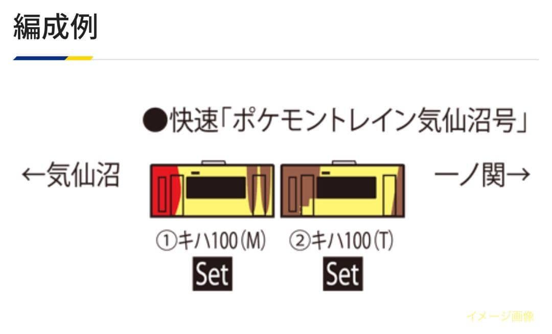 JR キハ100形ディーゼルカー POKÉMON with YOUトレインセット