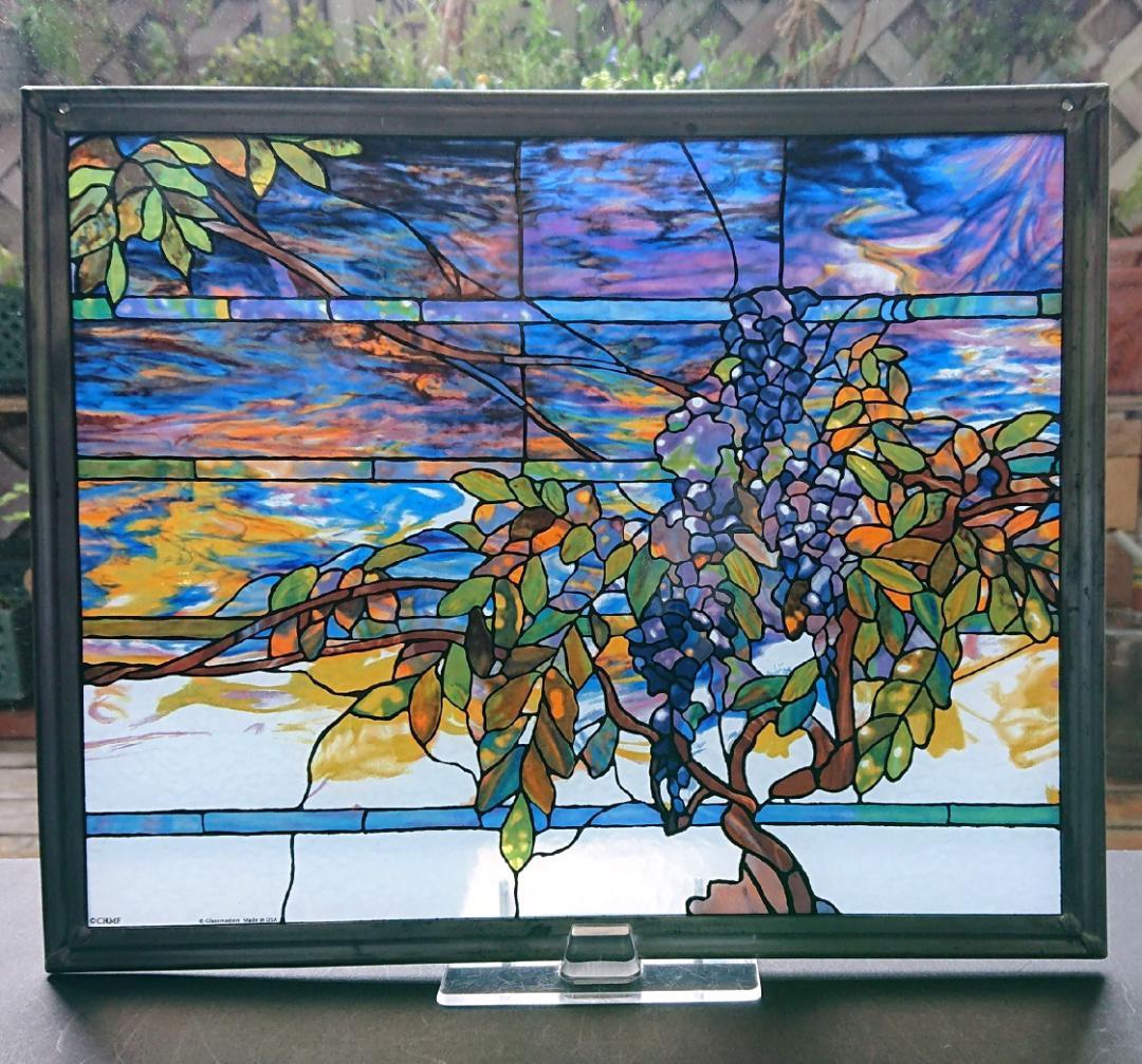 ルイスCティファニー ステンドグラス Transom藤の欄間グラスマスターズ社