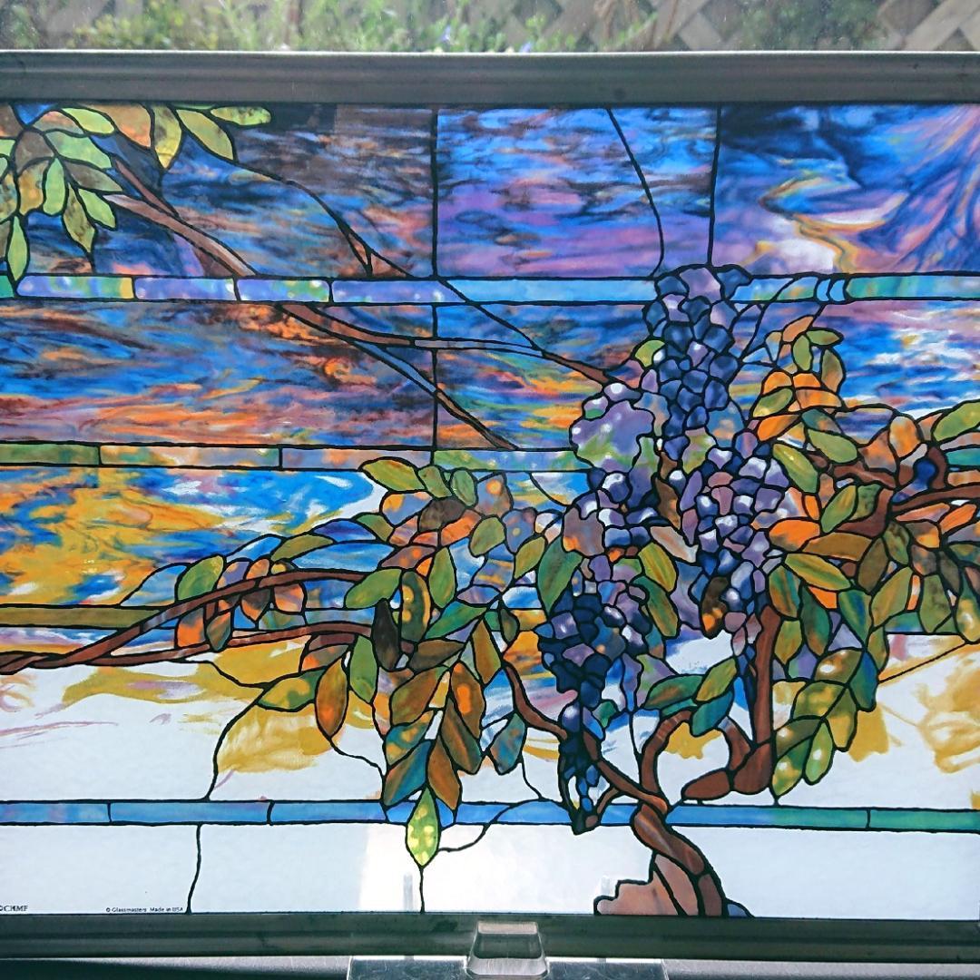 ルイスCティファニー ステンドグラス Transom藤の欄間グラスマスターズ社