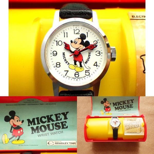【限定値下】激レア★箱付【1970年代】ディズニー ミッキーマウス 手巻き腕時計