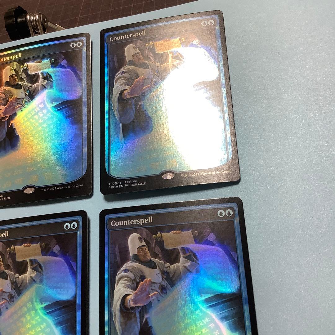 *バラ売り可* 対抗呪文 フルアートMagicConプロモ4枚セット英語foil