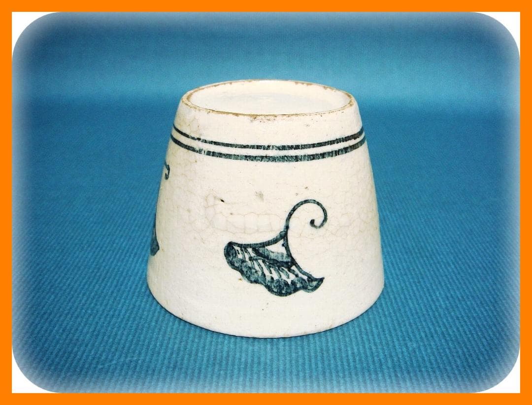 403『染付 銀杏 蕎麦猪口』　/骨董品 古美術 アンティーク 古玩