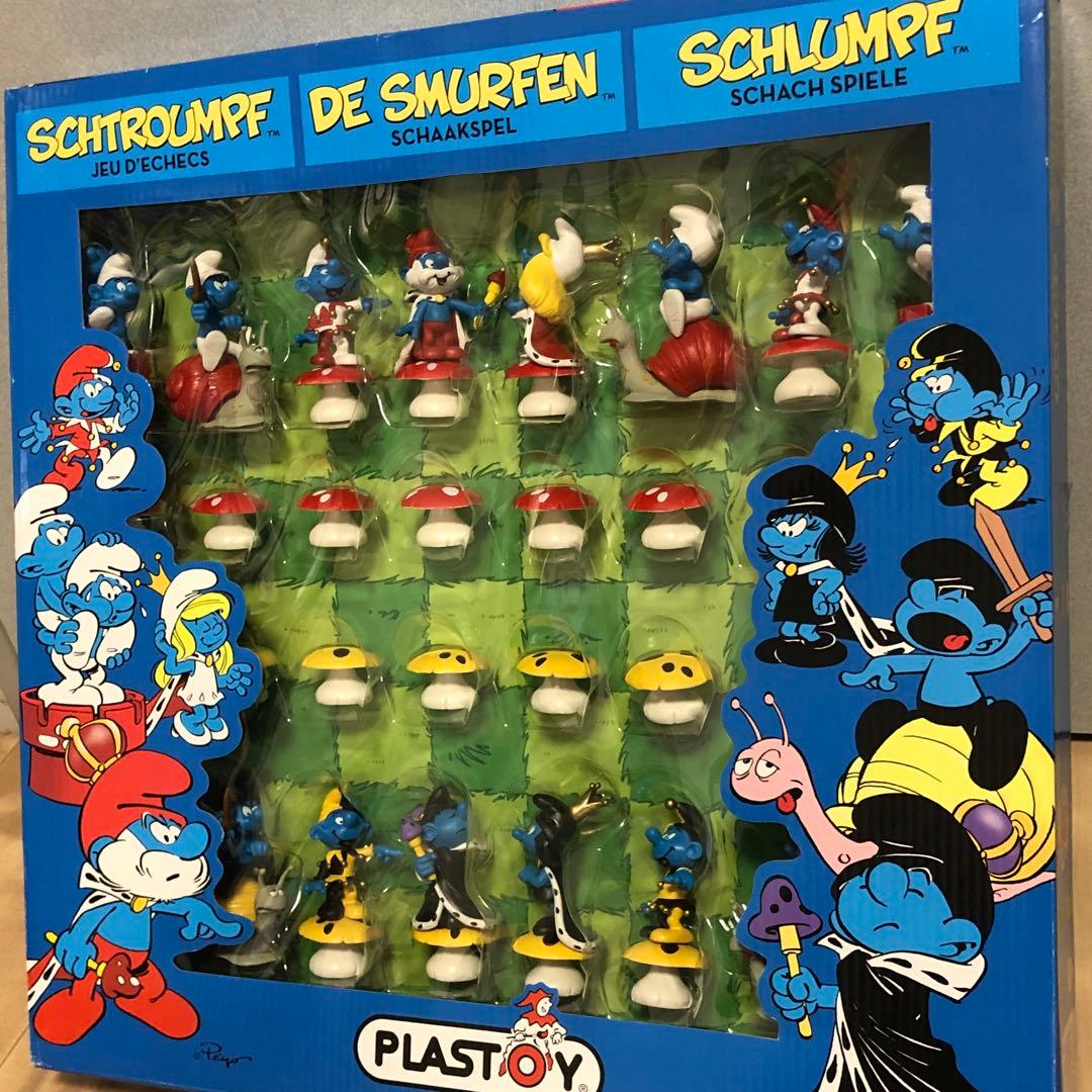 【未開封】Smurf スマーフ　チェスセット　フィギュア PLASTOY社製