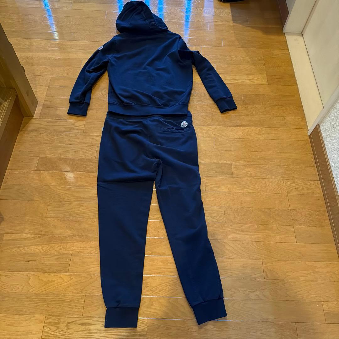 モンクレールフード付きジャージ上下セット ネイビー