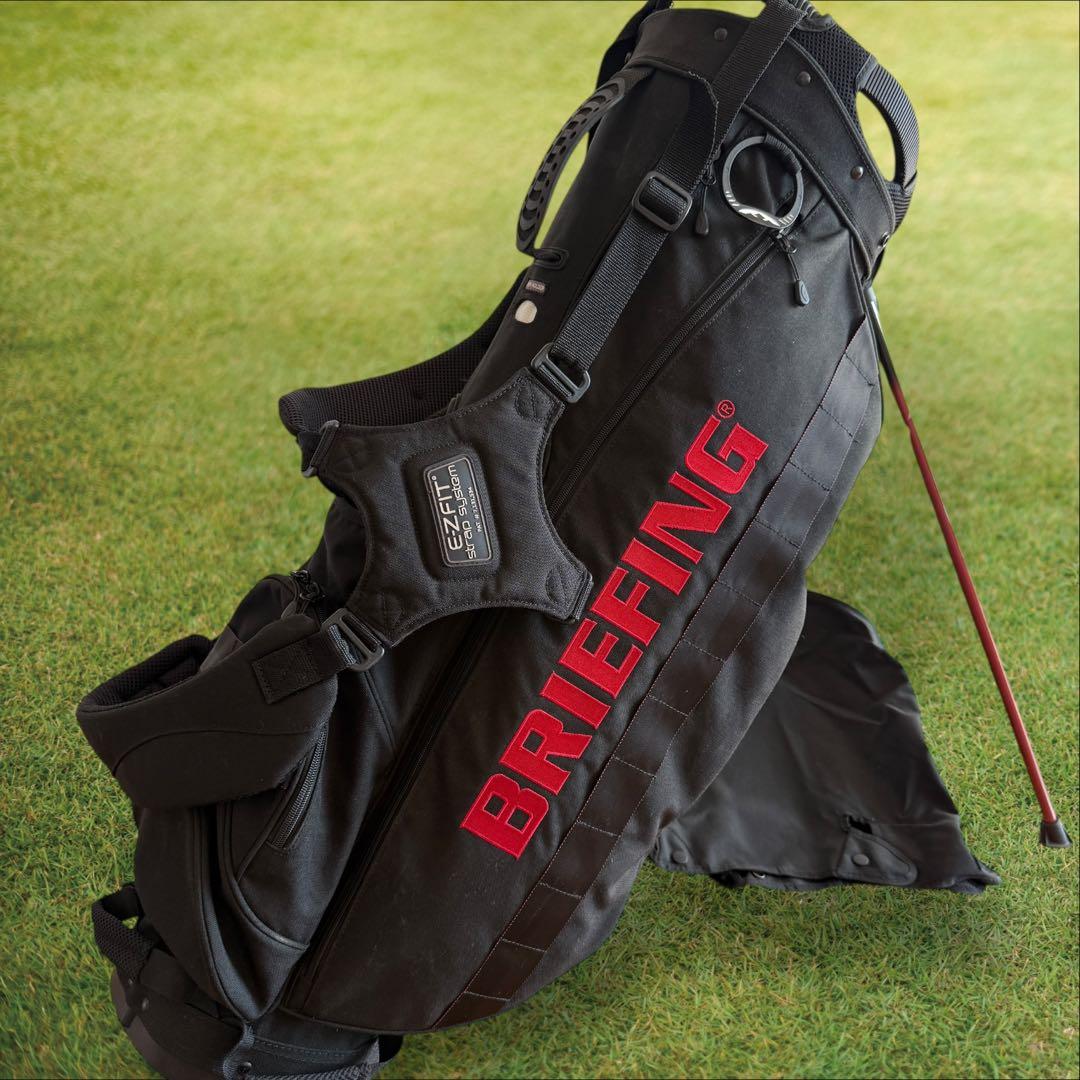 ブリーフィング　キャディバッグ　黒　ブラック　ショルダー式　スタンド式　軽量