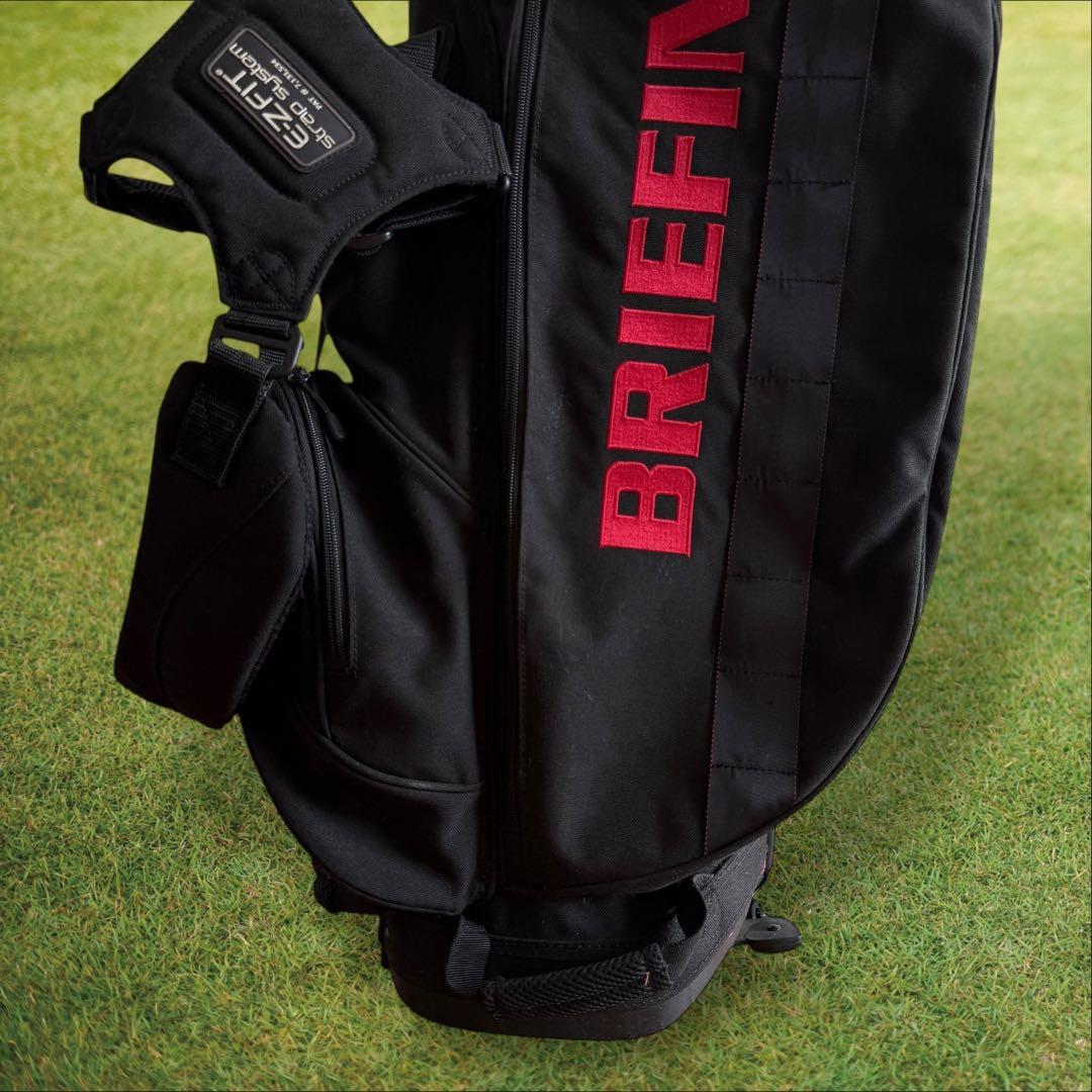 ブリーフィング　キャディバッグ　黒　ブラック　ショルダー式　スタンド式　軽量