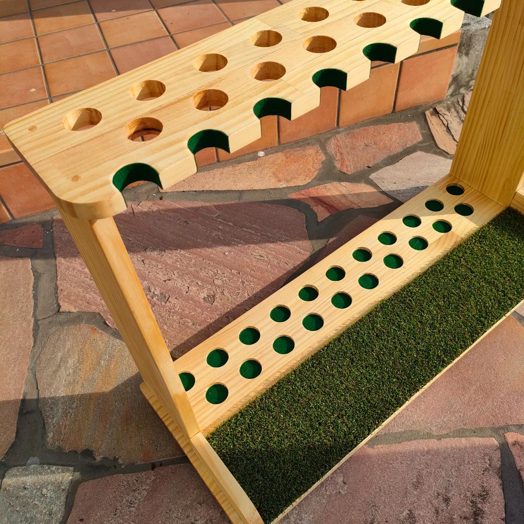 ゴルフクラブスタンド21＋11本【組立完成品】塗装＆フェルト付【ゴルフスタンド】