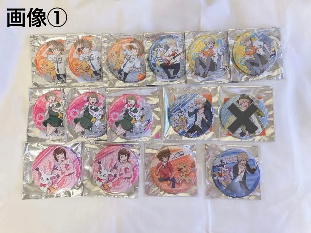バラ売り可能　デジモン ドでか缶バッジ まるかく 缶バッジ ラバスト アクキー