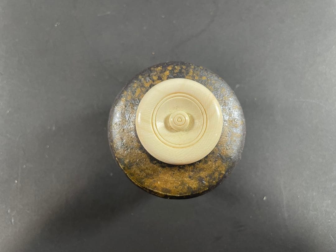 15 最終値下げ　原田陶月 備前 共箱 共布 茶入 仕服