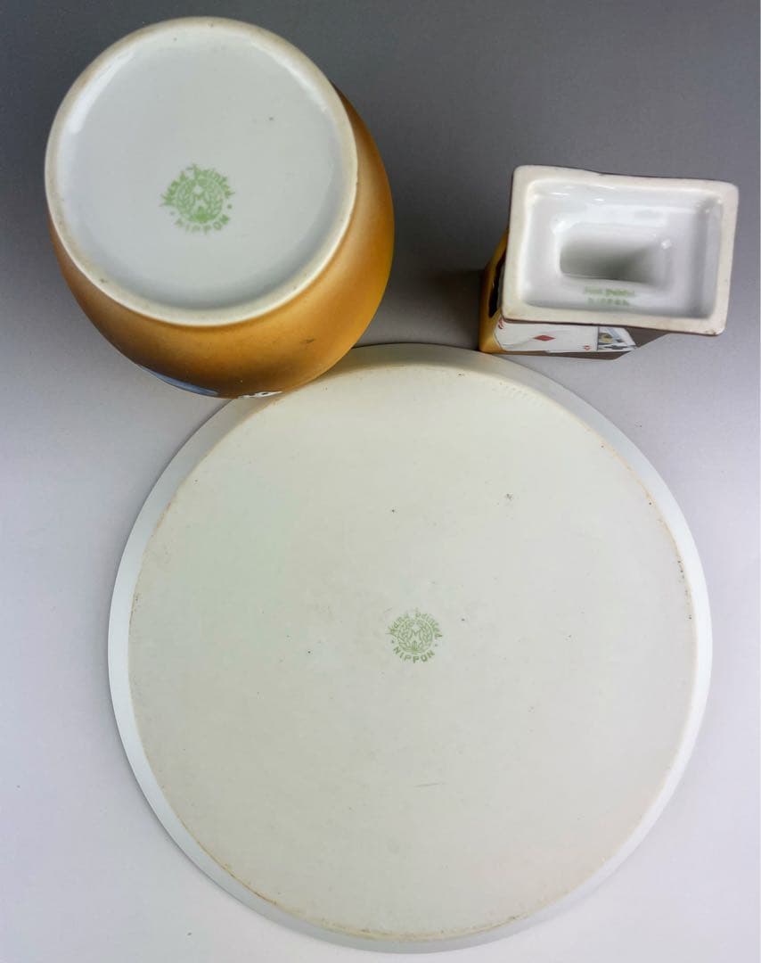 【希少】オールドノリタケ トランプ紋 タバコ入れ マッチホルダー トレイ