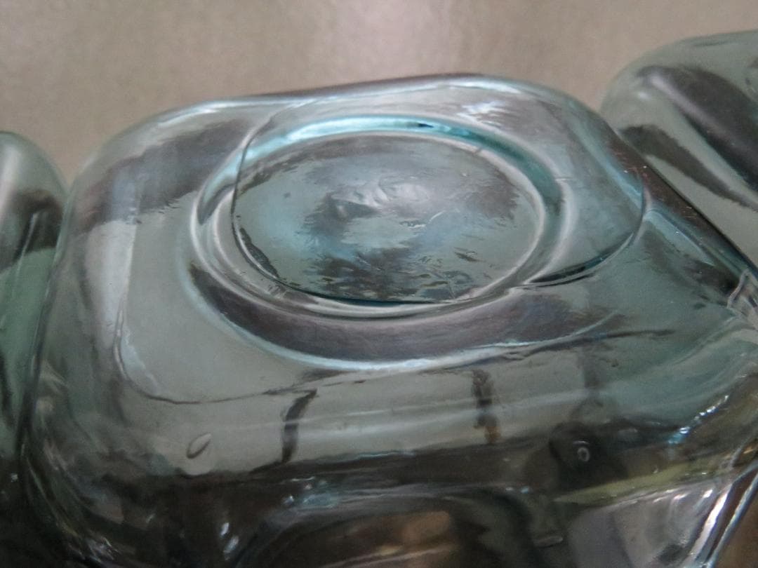 ◆392◆【昭和レトロ】蓋付ガラス瓶3個セットレトロ瓶 飴屋瓶 アルミ蓋