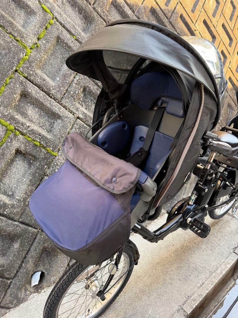 パナソニックミニDX チャイルドシート2台付き電動自転車 黒