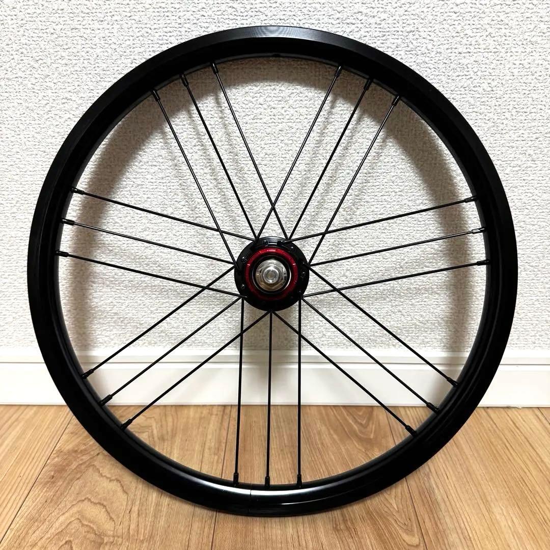 【2/1まで特価】ブロンプトン 2-7速用ブラック超軽量955g ホイールセット