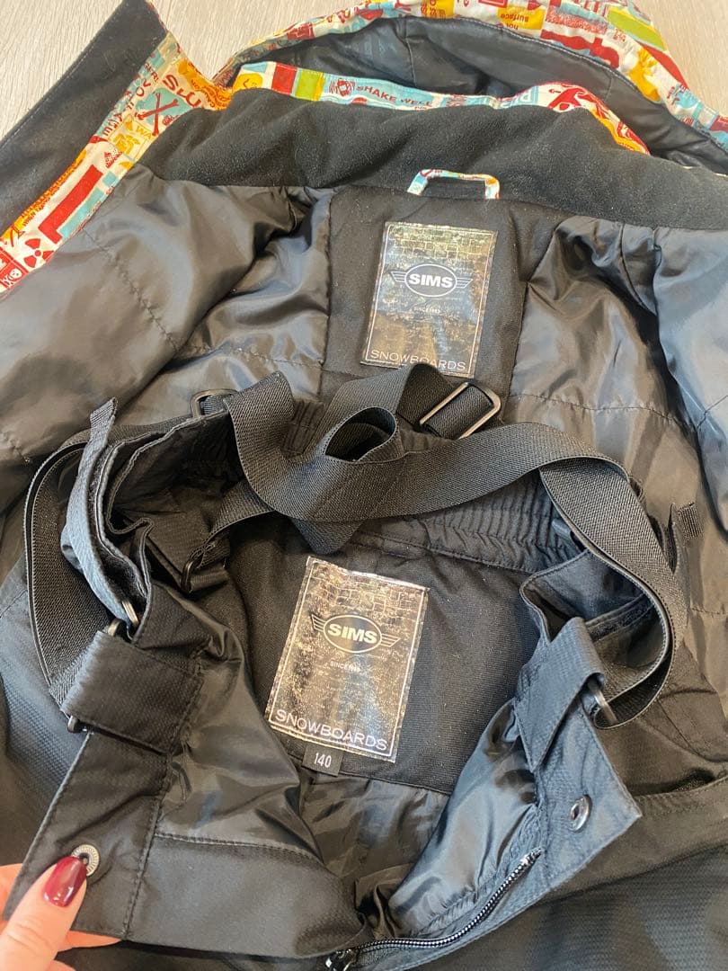 SIMS スノーボードウェア 140サイズ 上下セット