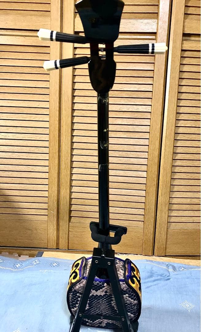 【美品】初心者向け三線本体、ハードケース付き（ハードケース金具一部にサビあり）