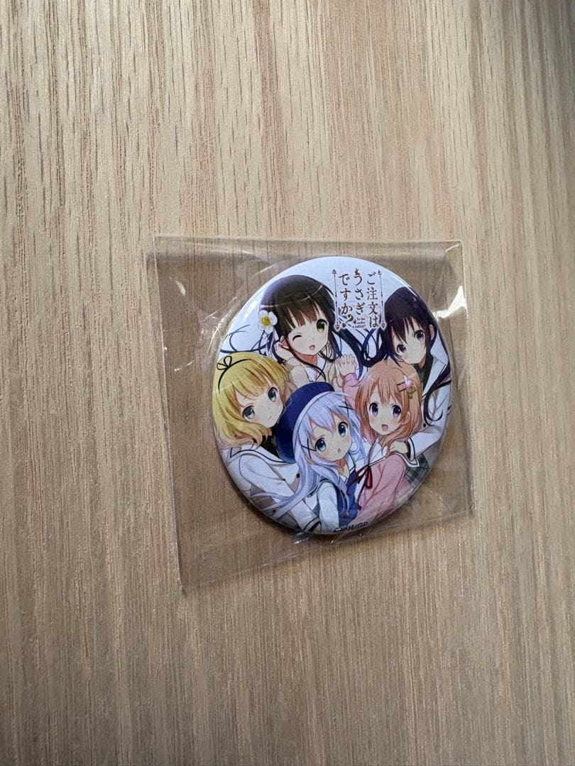 希少　ご注文はうさぎですか？　缶バッジ　チノ　ココア　リゼ　チヤ　シャロ　原作絵