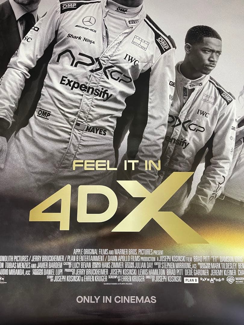 *枚数限定*映画館用両面印刷ポスターINTL版:エフワン F1 4DX 光沢仕様