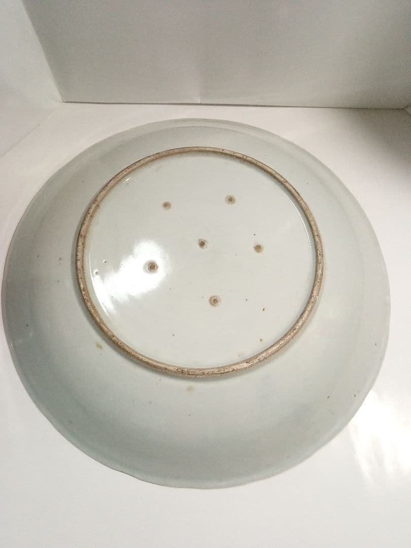 古伊万里　大皿　染付　日の出　山水　アンティーク