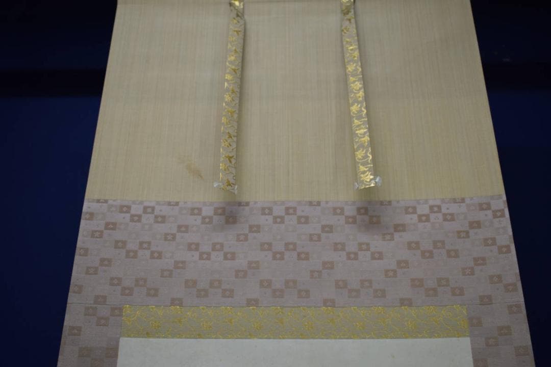 狩野常信/山水楼閣人物図/布袋屋掛軸HJ-199