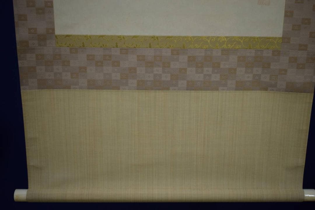 狩野常信/山水楼閣人物図/布袋屋掛軸HJ-199