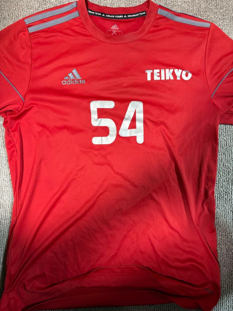 帝京第三アディダス 赤 シャツ 22 35 54