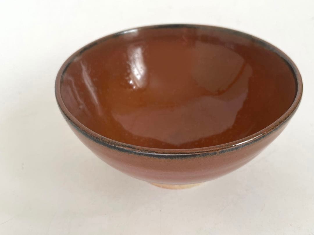 陶芸家　小山冨士夫　小山富士夫　古山子　柿釉　茶碗　茶碗　茶盌　抹茶碗　共箱