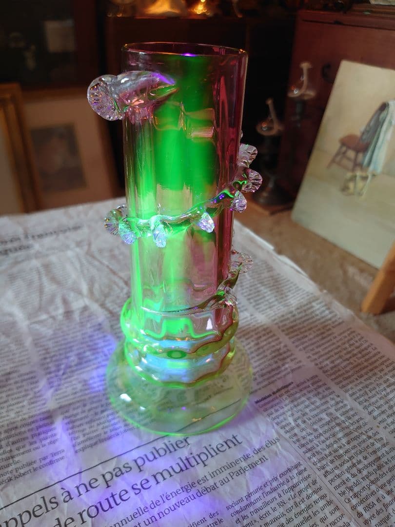 イギリス1800s'後期 ビクトリアン クランベリー＆ヴァセリン(ウラン)ベース