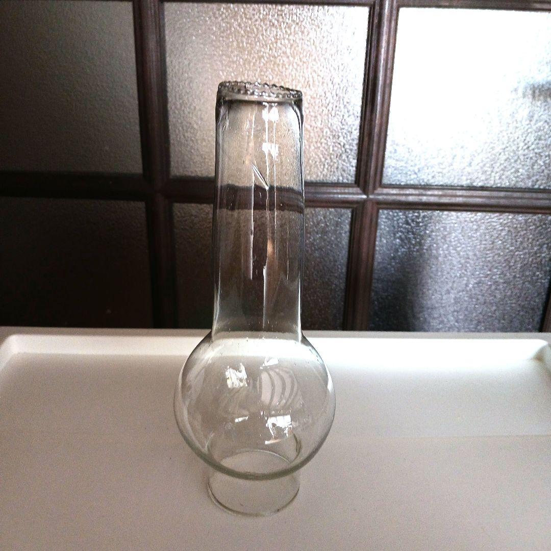 アンティーク吊りオイルランプ　　　　ミルクガラス