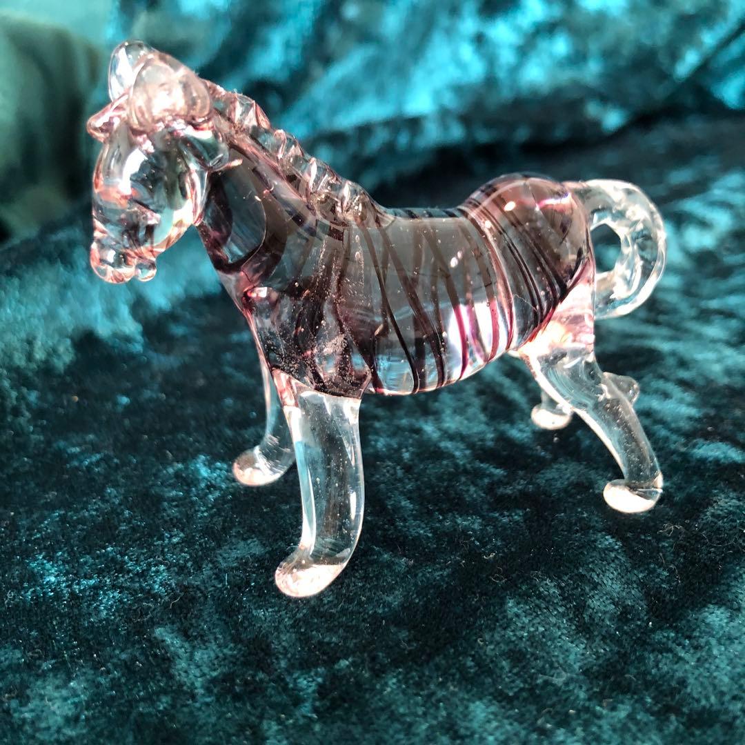 ガラス作品(手作り)ウマ・白熊親子 (関東・箱根ガラス館で購入)