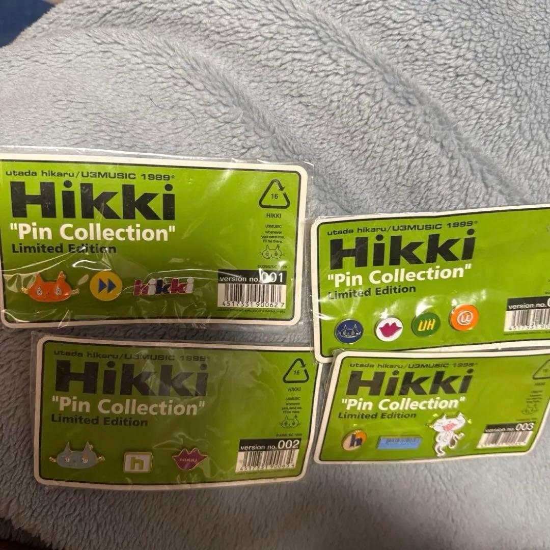 超超希少 新品未開封 宇多田ヒカル Hikkiピンコレクション 4種セット