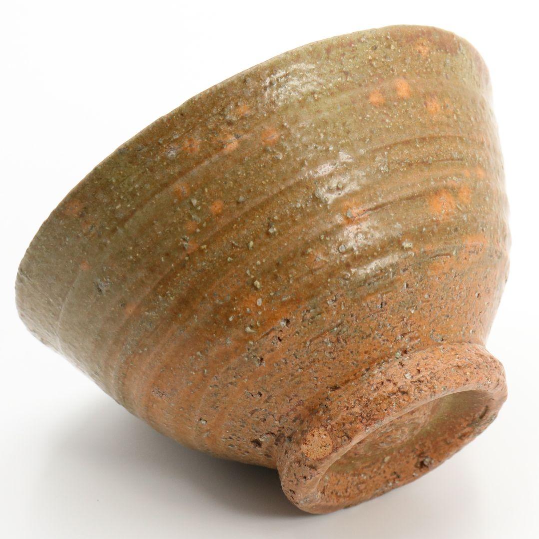 那波鳳翔作 伊羅保茶碗 高麗茶碗 共箱共布 茶道具　C203　1F14D