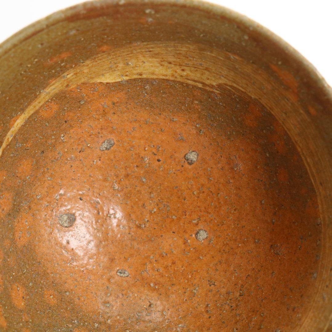 那波鳳翔作 伊羅保茶碗 高麗茶碗 共箱共布 茶道具　C203　1F14D