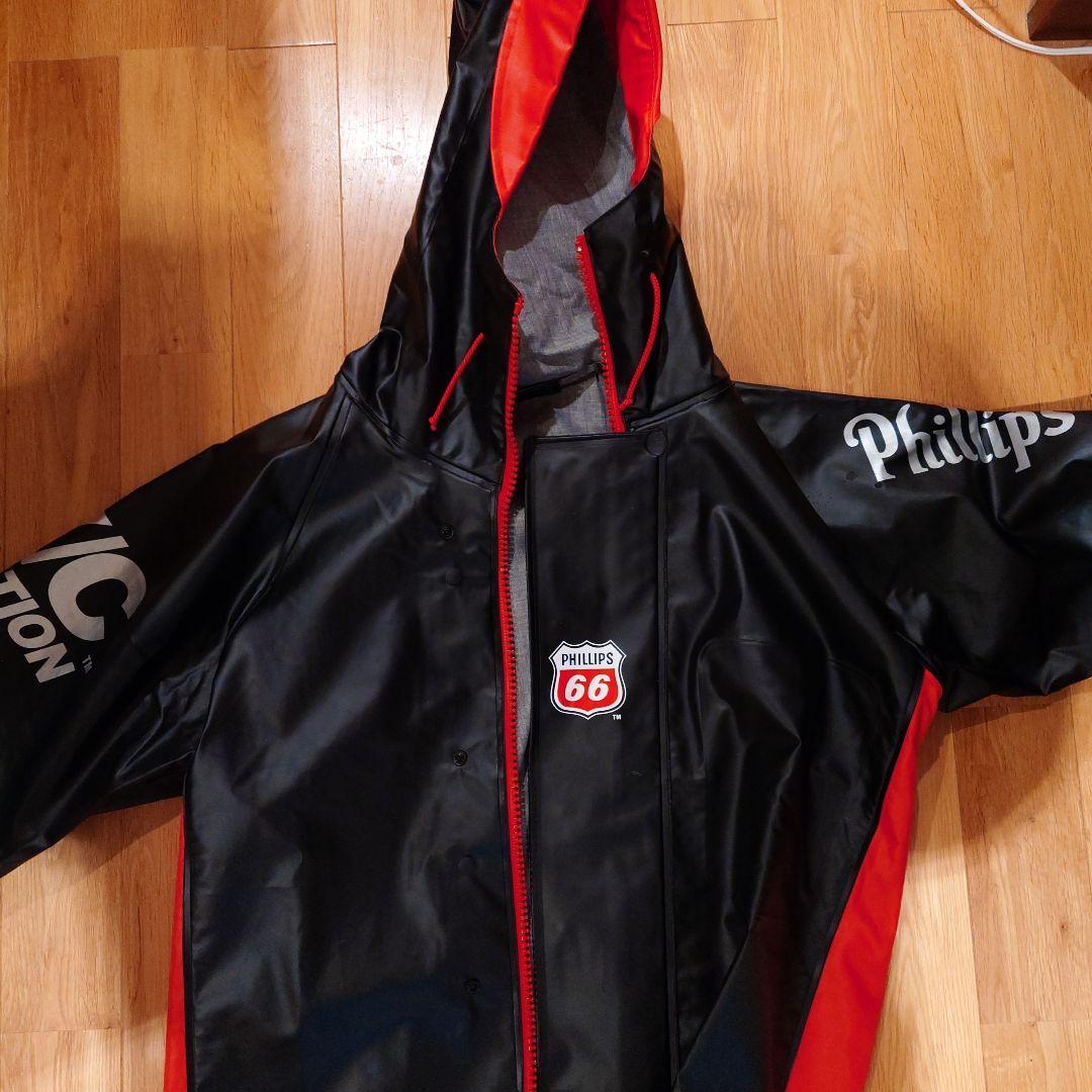 Phillips 66 　レインウェア 黒/赤
