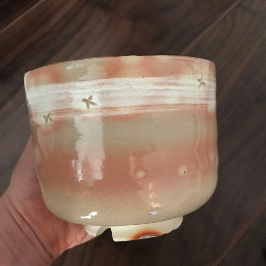 萩焼筒茶碗 十二代田原陶兵衛 共箱