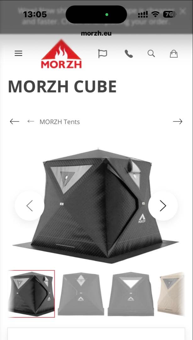 Morzhサウナテント (窓は四角の2面)