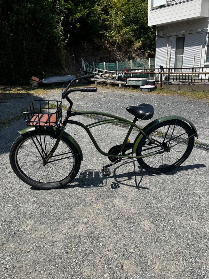 レインボー　カーキ　ビーチクルーザー 自転車　26インチ　Rainbow