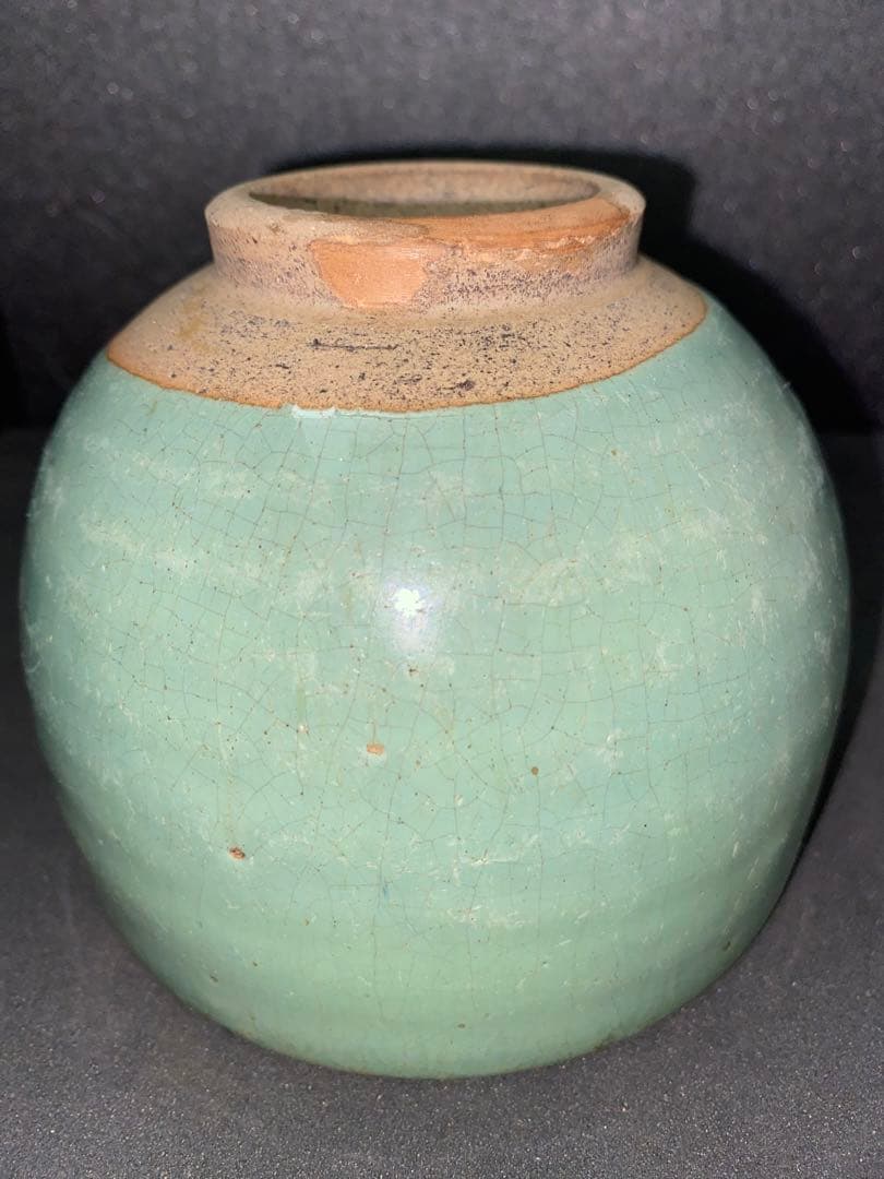 布志名 緑釉ぼてぼて茶碗　桶茶　出雲丸碗　ぼてぼて碗　呉須手茶碗　呉洲茶碗　呉洲