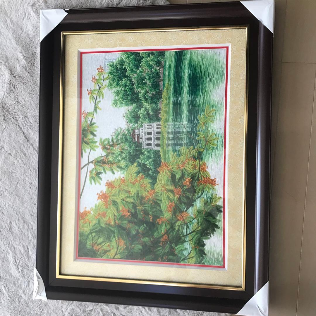 刺繍絵　ホアンキエム湖