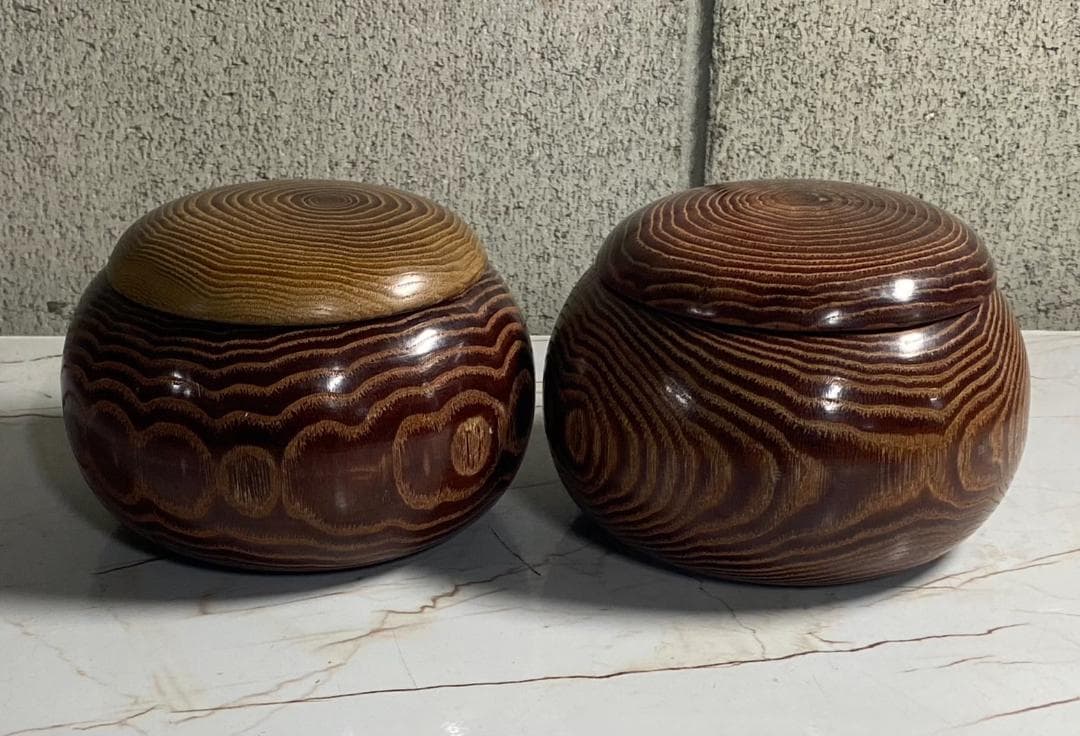 A353◆囲碁 碁石 碁笥「那智黒 ハマグリ 蛤」